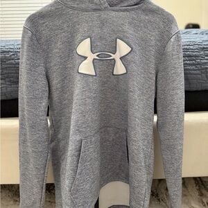 Under Armour Gray and White Athletic Sweatshirt